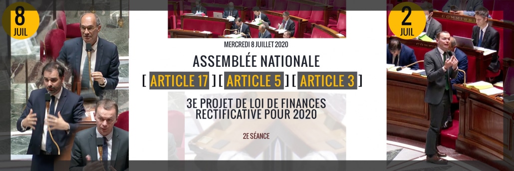 Les mesures adoptées en première lecture à l’Assemblée nationale dans le cadre du 3ème PLFR 2020